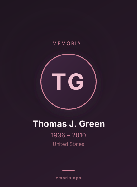 Memorial portrait of Thomas J. Green