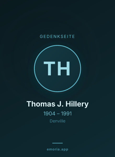 Gedenkportrait von Thomas J. Hillery