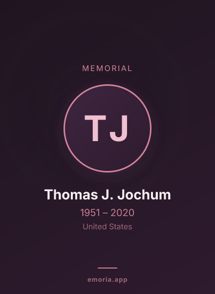 Memorial portrait of Thomas J. Jochum