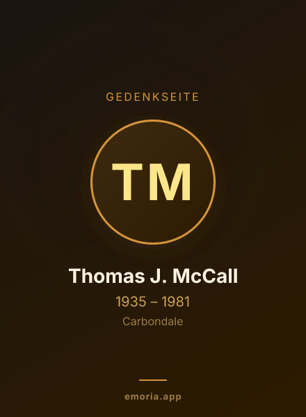 Gedenkportrait von Thomas J. McCall