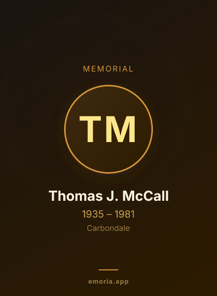 Memorial portrait of Thomas J. McCall