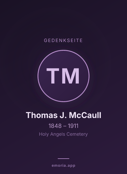 Gedenkportrait von Thomas J. McCaull
