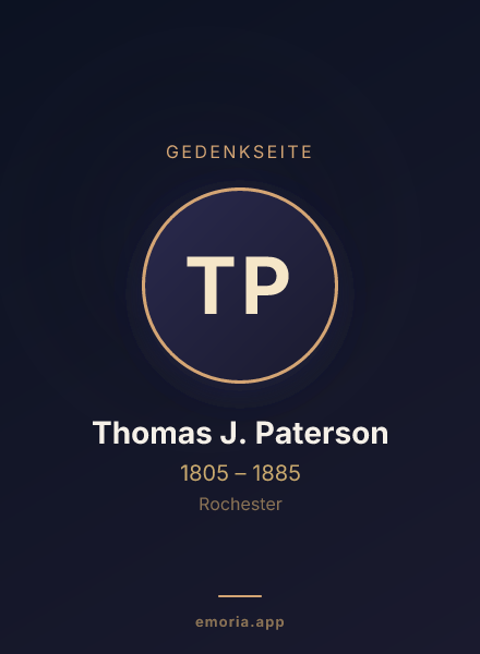 Gedenkportrait von Thomas J. Paterson
