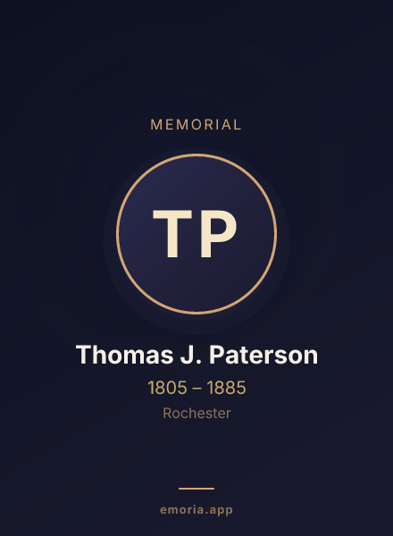 Memorial portrait of Thomas J. Paterson
