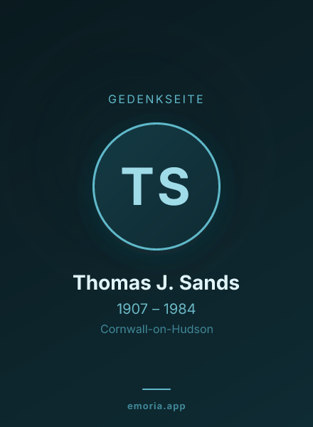 Gedenkportrait von Thomas J. Sands