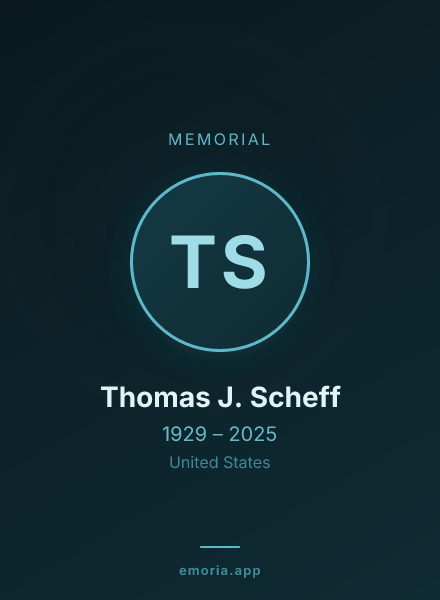 Memorial portrait of Thomas J. Scheff