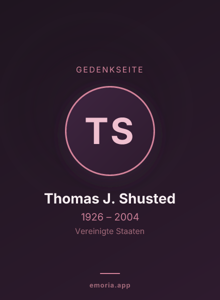 Gedenkportrait von Thomas J. Shusted