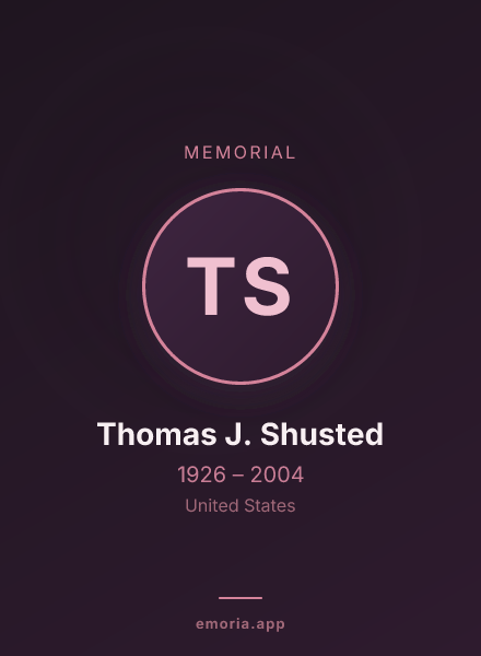 Memorial portrait of Thomas J. Shusted