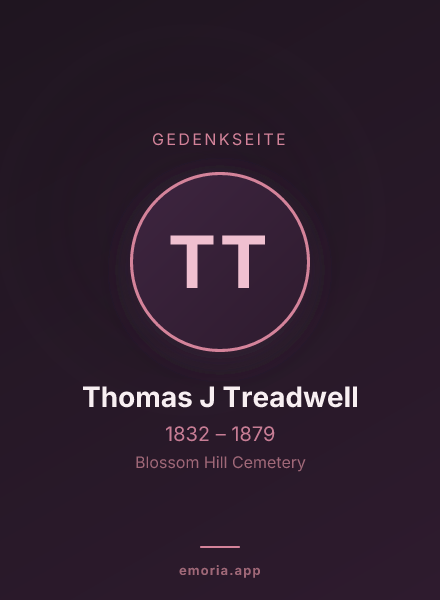Gedenkportrait von Thomas J Treadwell