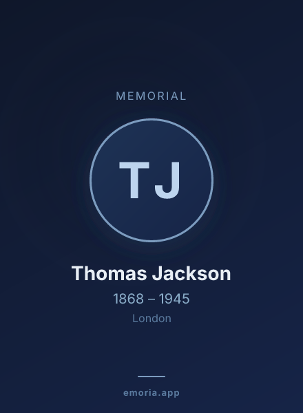 Memorial portrait of Thomas Jackson