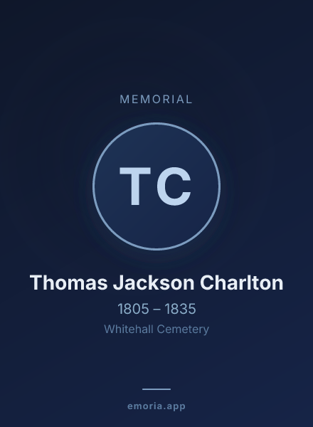 Memorial portrait of Thomas Jackson Charlton