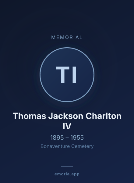Memorial portrait of Thomas Jackson Charlton IV
