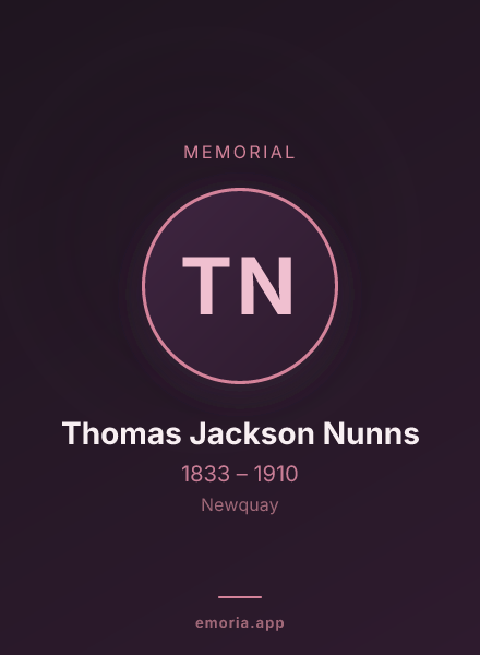 Memorial portrait of Thomas Jackson Nunns