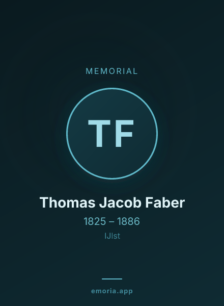 Memorial portrait of Thomas Jacob Faber