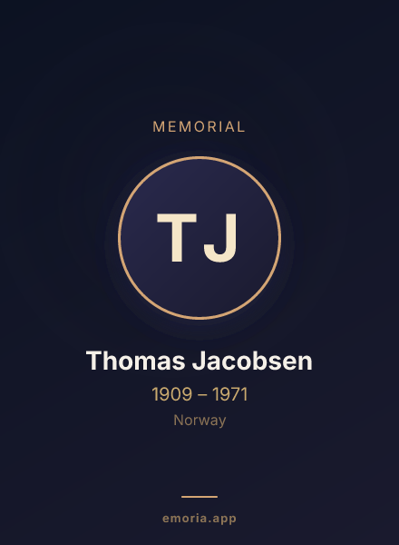 Memorial portrait of Thomas Jacobsen