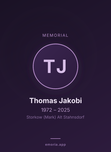 Memorial portrait of Thomas Jakobi