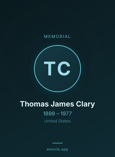 Memorial portrait of Thomas James Clary