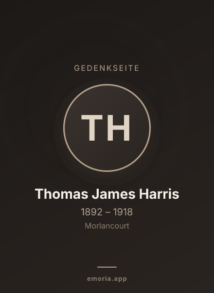 Gedenkportrait von Thomas James Harris