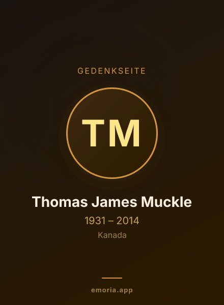 Gedenkportrait von Thomas James Muckle