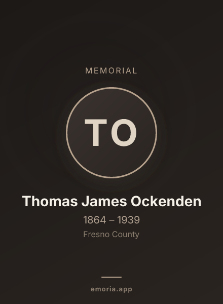 Memorial portrait of Thomas James Ockenden