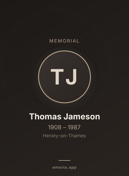 Memorial portrait of Thomas Jameson