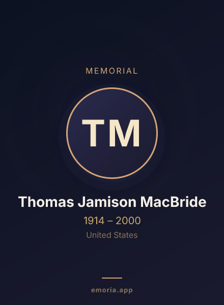Memorial portrait of Thomas Jamison MacBride