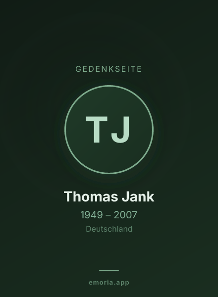 Gedenkportrait von Thomas Jank
