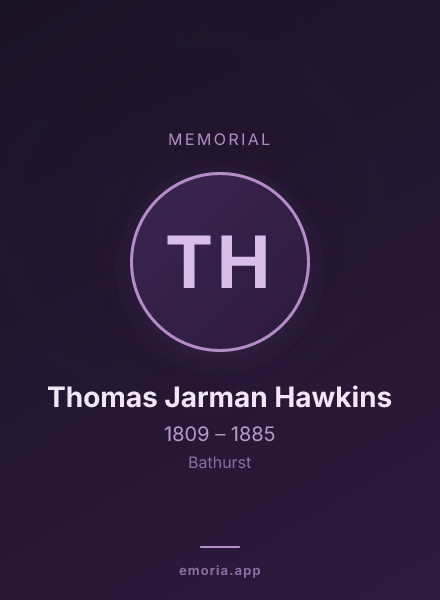 Memorial portrait of Thomas Jarman Hawkins