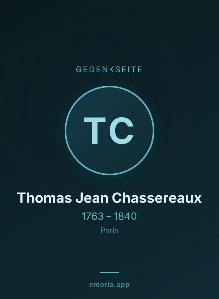 Gedenkportrait von Thomas Jean Chassereaux
