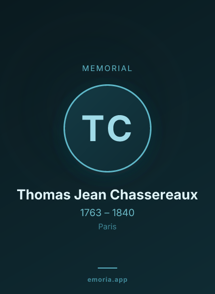 Memorial portrait of Thomas Jean Chassereaux