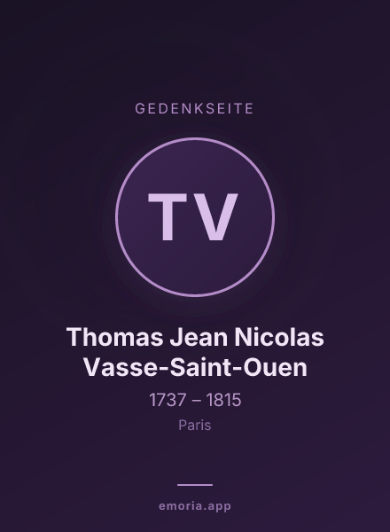 Gedenkportrait von Thomas Jean Nicolas Vasse-Saint-Ouen