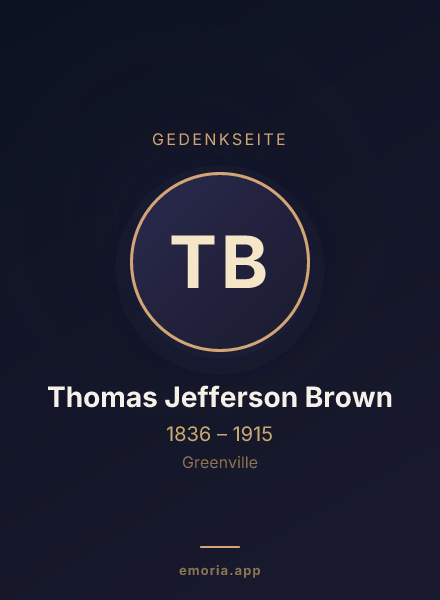 Gedenkportrait von Thomas Jefferson Brown