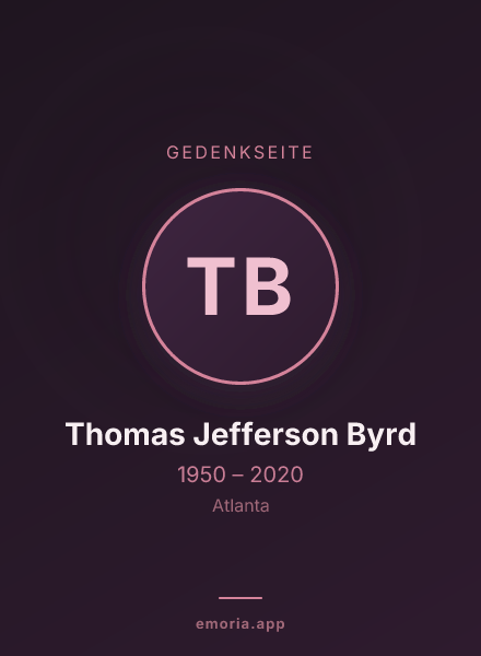 Gedenkportrait von Thomas Jefferson Byrd
