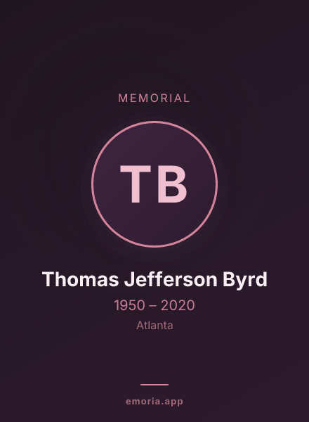 Memorial portrait of Thomas Jefferson Byrd