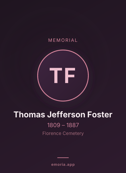 Memorial portrait of Thomas Jefferson Foster