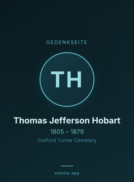 Gedenkportrait von Thomas Jefferson Hobart