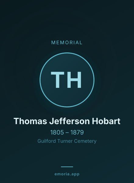Memorial portrait of Thomas Jefferson Hobart