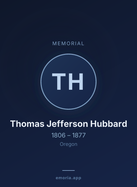 Memorial portrait of Thomas Jefferson Hubbard