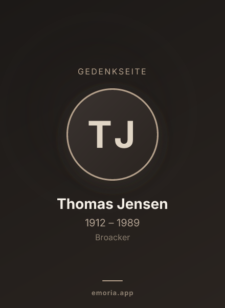 Gedenkportrait von Thomas Jensen
