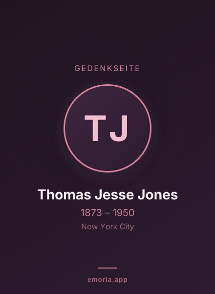 Gedenkportrait von Thomas Jesse Jones