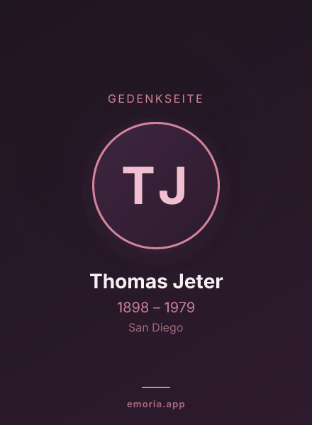 Gedenkportrait von Thomas Jeter