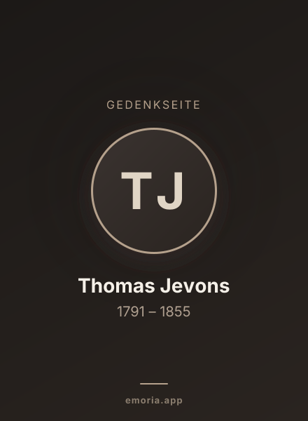 Gedenkportrait von Thomas Jevons