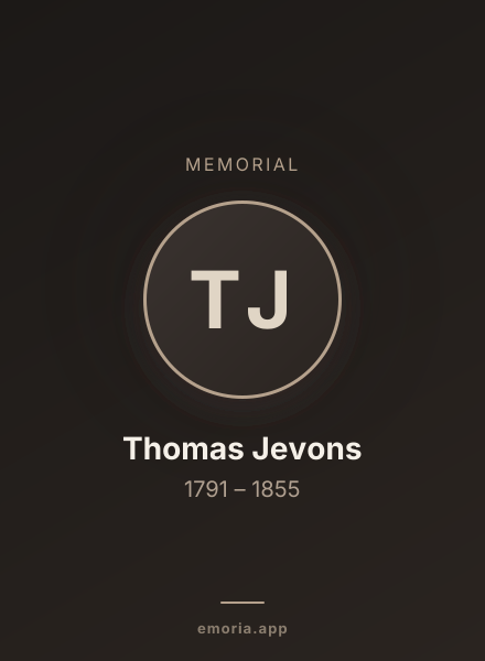 Memorial portrait of Thomas Jevons