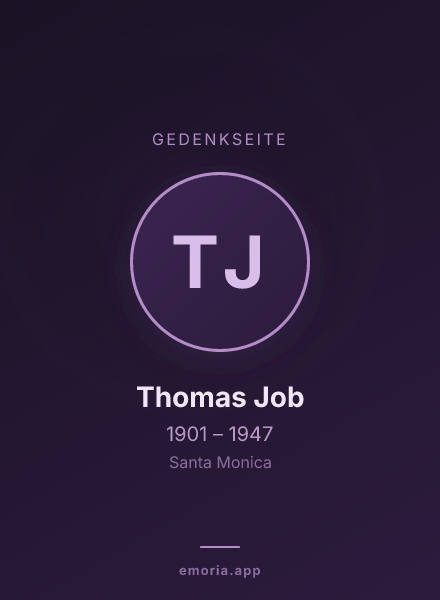 Gedenkportrait von Thomas Job