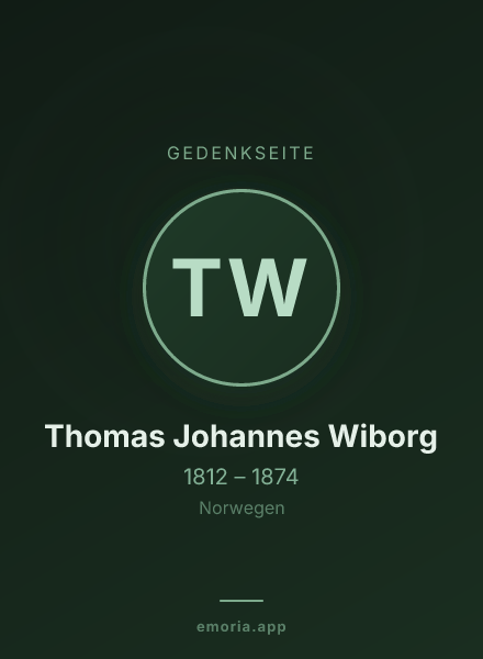 Gedenkportrait von Thomas Johannes Wiborg