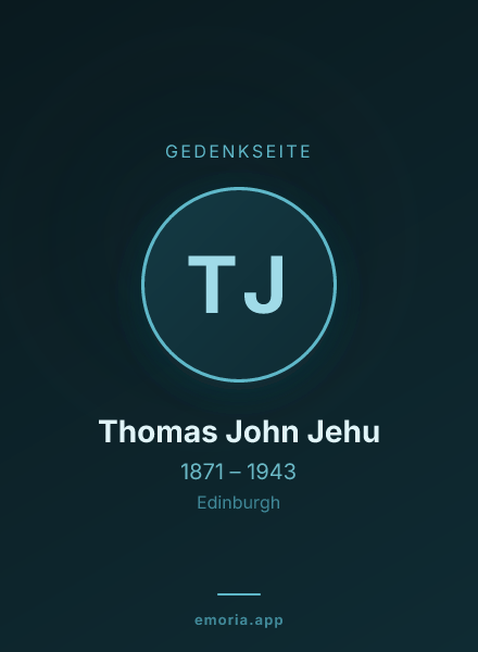 Gedenkportrait von Thomas John Jehu