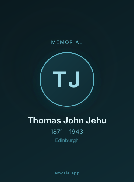 Memorial portrait of Thomas John Jehu