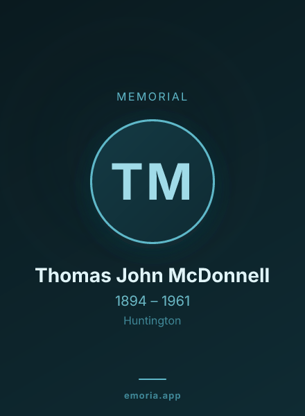 Memorial portrait of Thomas John McDonnell