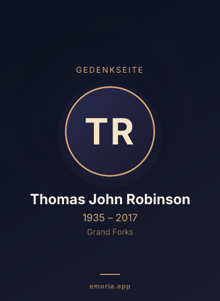 Gedenkportrait von Thomas John Robinson
