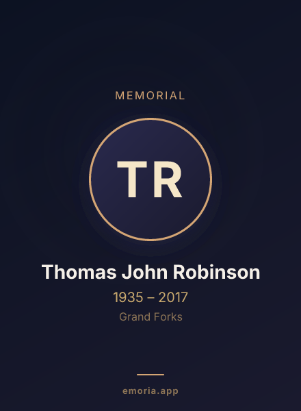 Memorial portrait of Thomas John Robinson